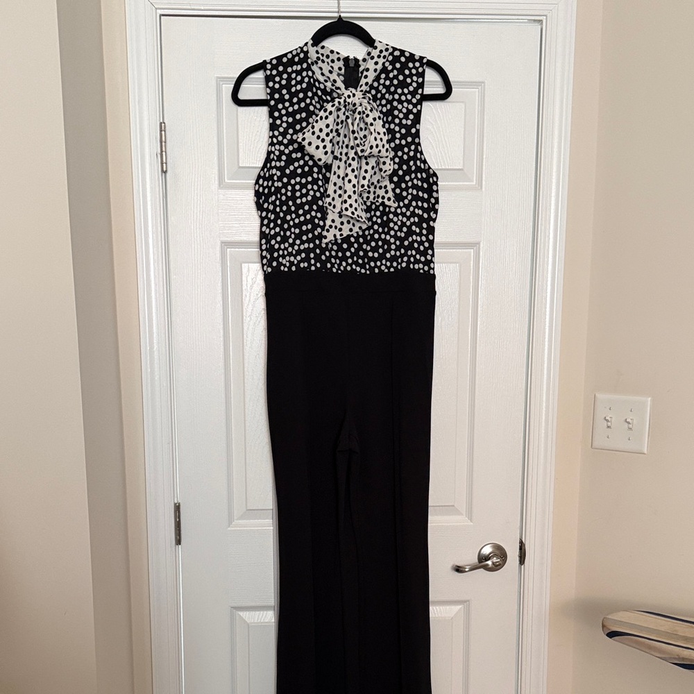 Brand New Fashion Nova Black and White Polka Dot Jumpsuit